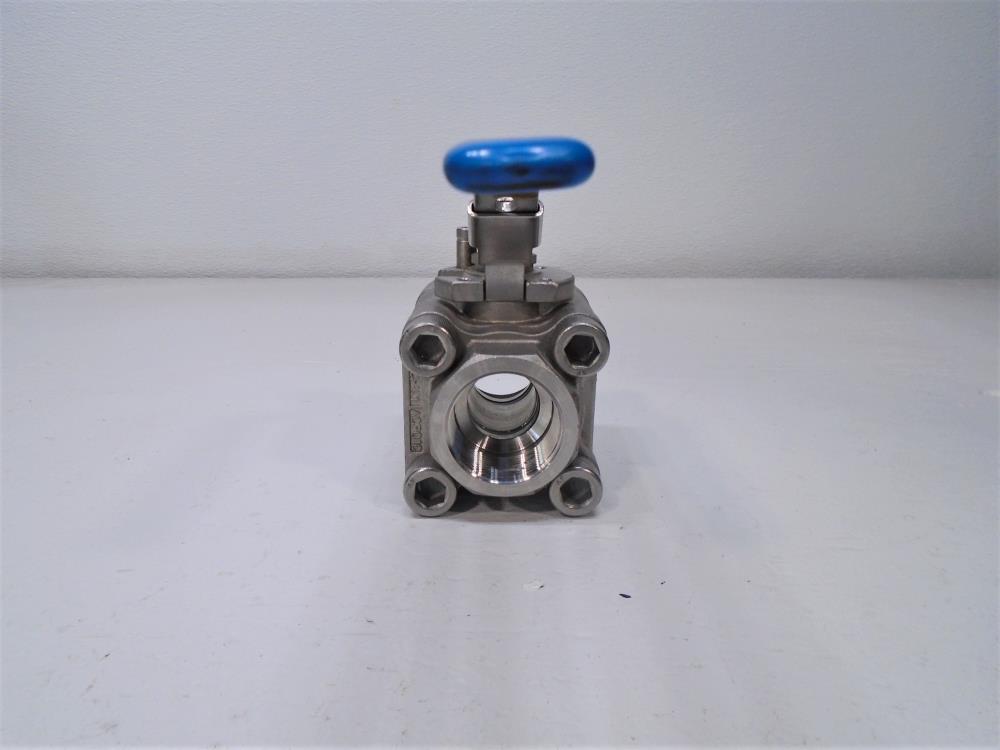 Velan 1-1/2" CF8M Ball Valve, Model A, Fig #T0813-SSEZ, 2000 PSIG